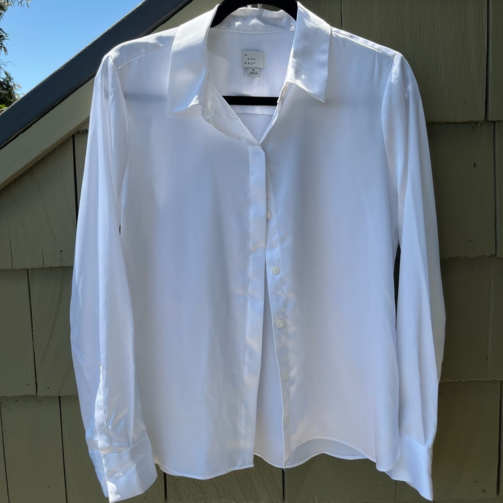 New Day Silky Satin Shirt S